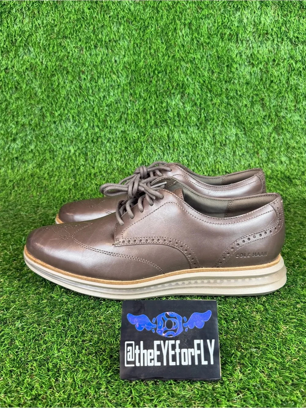 NEW Cole Haan Original Grand Energy One Brown Leather Wingtip Oxfords Men’s 11